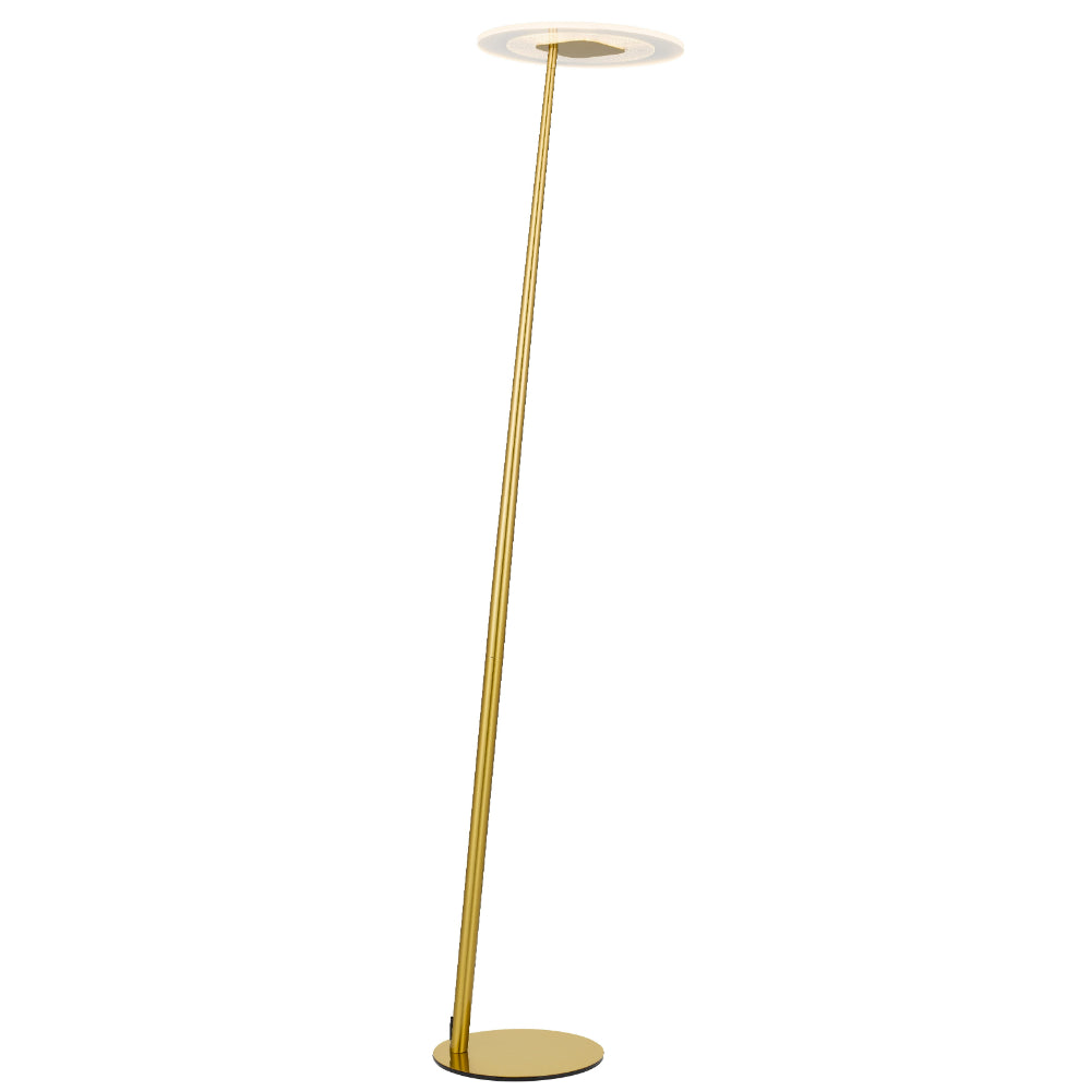 Faro White, Chrome, Black or Gold 12W CCT Dimmable LED Floor Lamp