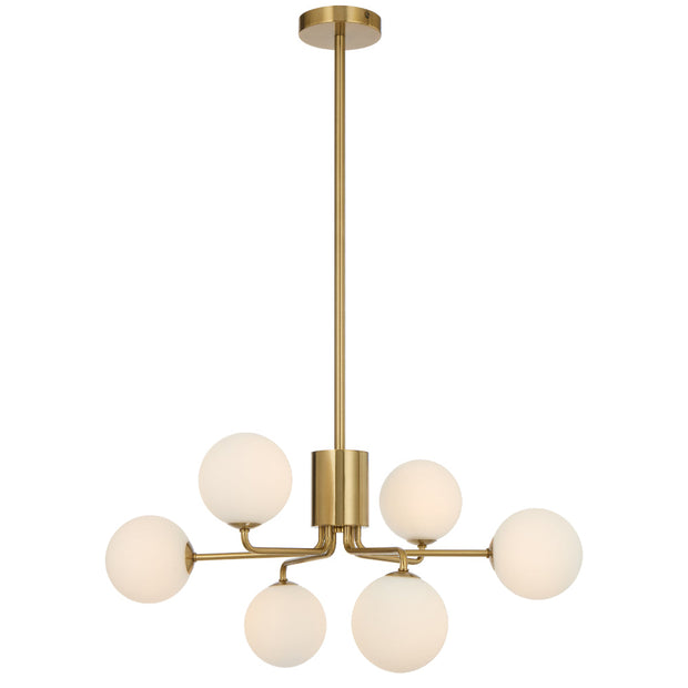Felton Antique Gold 6 Light Pendant - Choice of 6 Glasses