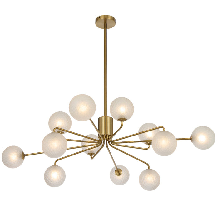 Felton Antique Gold 12 Light Pendant - Choice of 6 Glasses