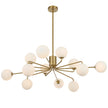 Felton Antique Gold 12 Light Pendant - Choice of 6 Glasses