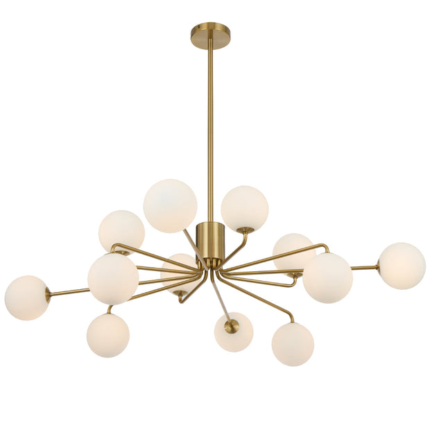 Felton Antique Gold 12 Light Pendant - Choice of 6 Glasses