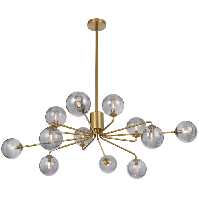Felton Antique Gold 12 Light Pendant - Choice of 6 Glasses