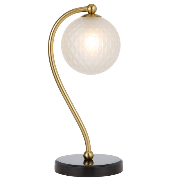 Felton Black Marble & Antique Gold Table Lamp - Choice of 6 Glasses