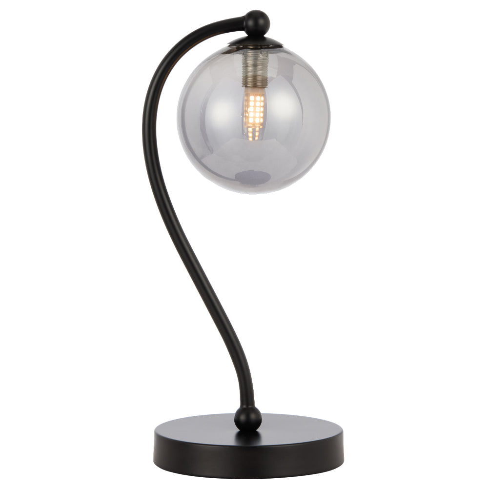 Felton Matt Black & Antique Gold Table Lamp - Choice of 6 Glasses