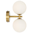 Felton Antique Gold 2 Light Wall Light - Choice of 6 Glasses