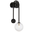 Felton Matt Black Arm Wall Light - Choice of 6 Glasses