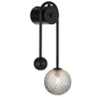 Felton Matt Black Arm Wall Light - Choice of 6 Glasses