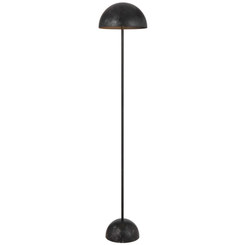 Ferum Rust or Black Metal Dome Floor Lamp
