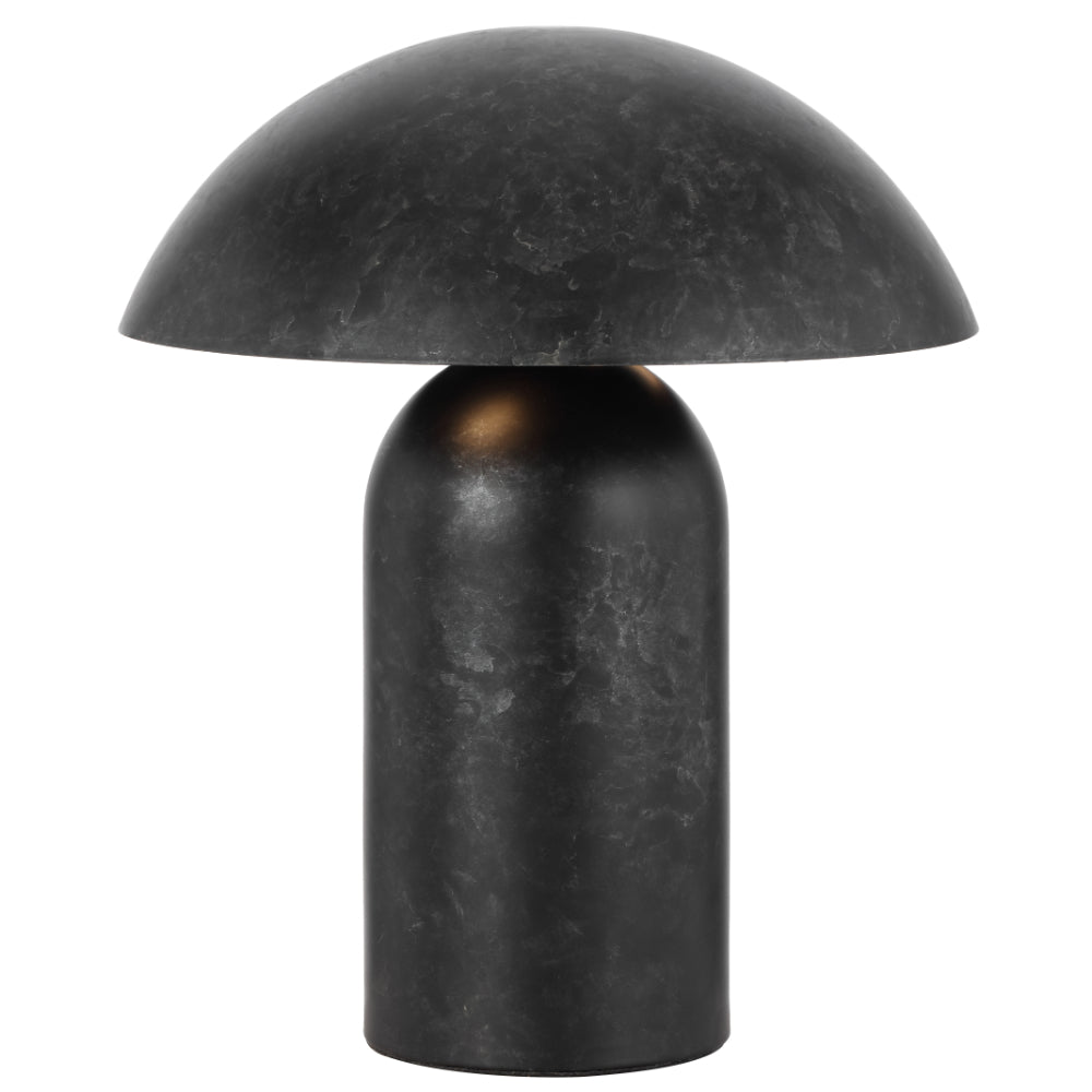 Ferum 32 Rust or Black Metal Dome Table Lamp