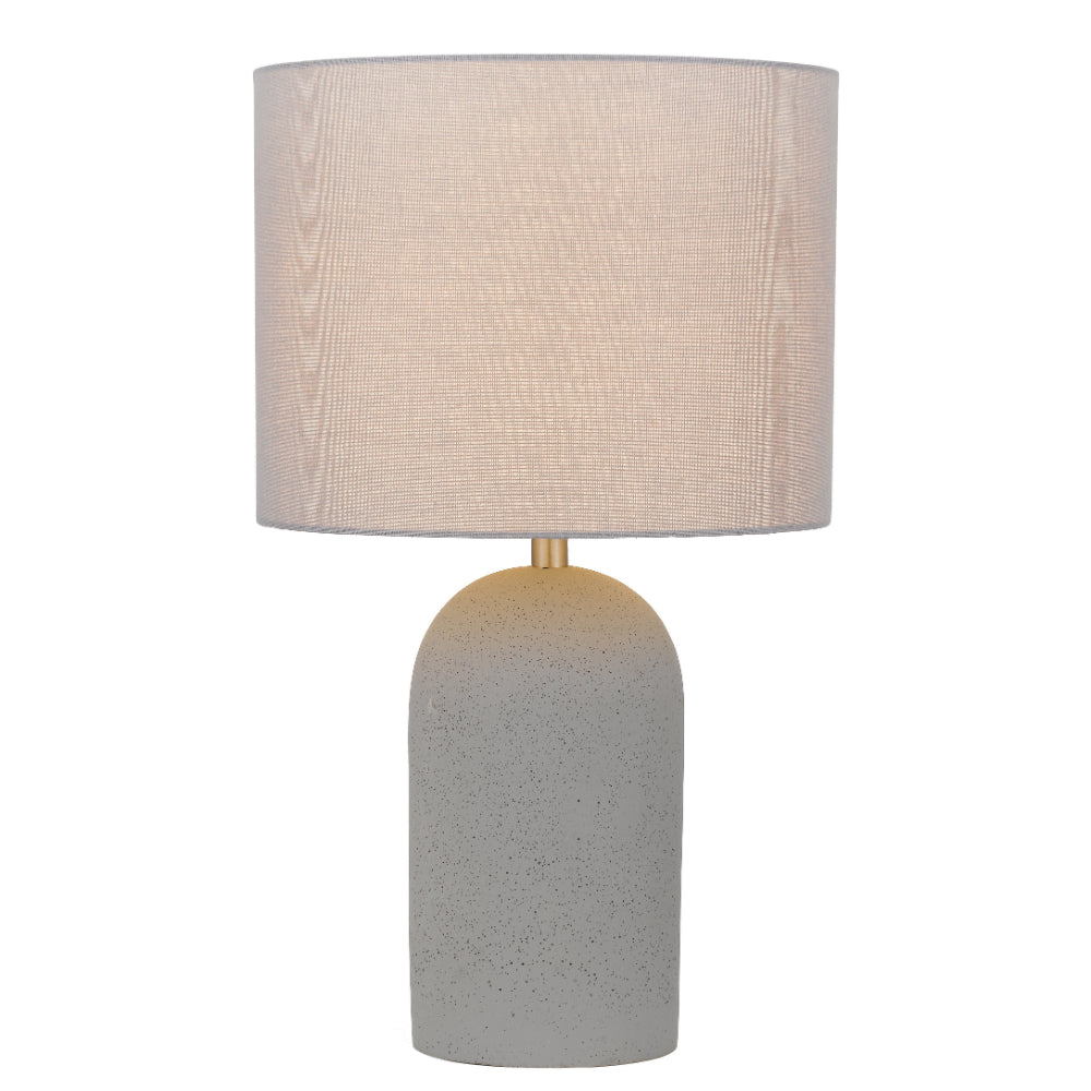 Fevik Medium White Terrazzo/Ivory or Grey Concrete/Grey 50cm Table Lamp