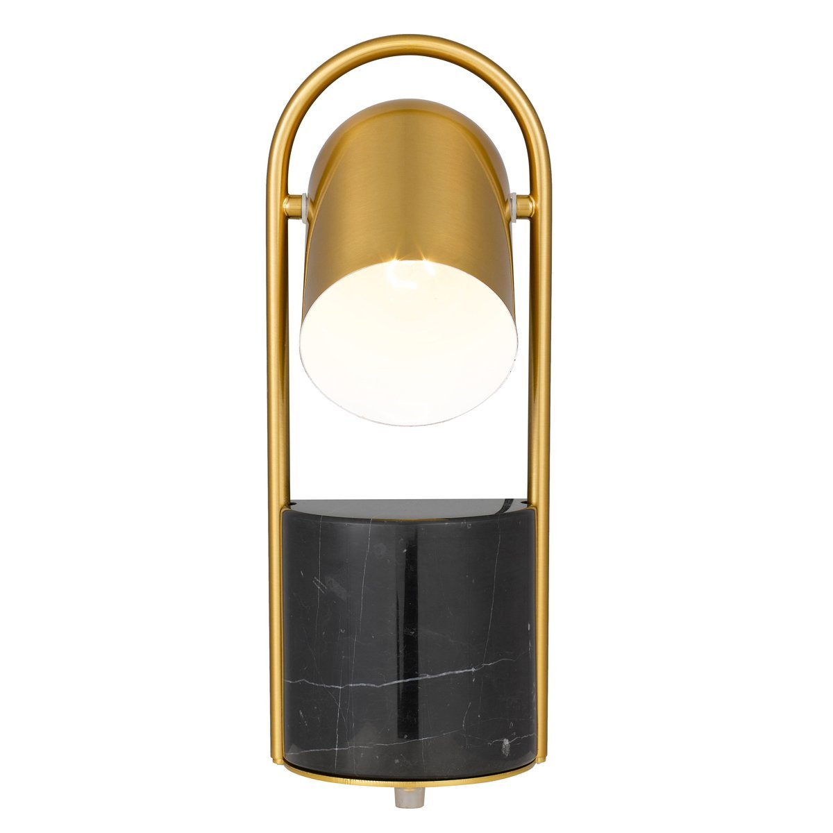 Fidel Table Lamp in Antique Gold with Black Marble