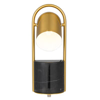 Thumbnail for Fidel Table Lamp in Antique Gold with Black Marble