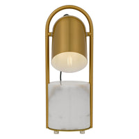 Thumbnail for Fidel Table Lamp in Antique Gold with White Marble