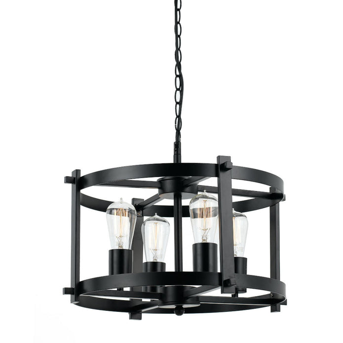 Finley 46 Nickel, Black or Antique Brass 4 Light Pendant