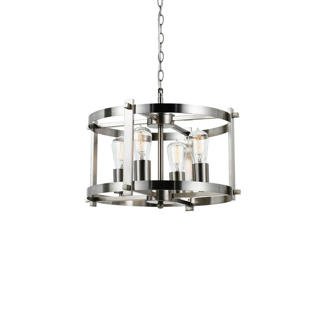 Finley 460mm 4 Light Pendant in Matt Nickel