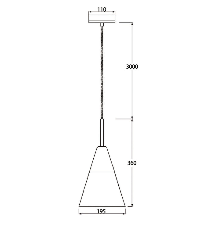 FINN: Scandinavian Blonde Wood & Opal Glass Medium Cone Pendant Light