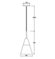 FINN: Scandinavian Blonde Wood & Opal Glass Medium Cone Pendant Light