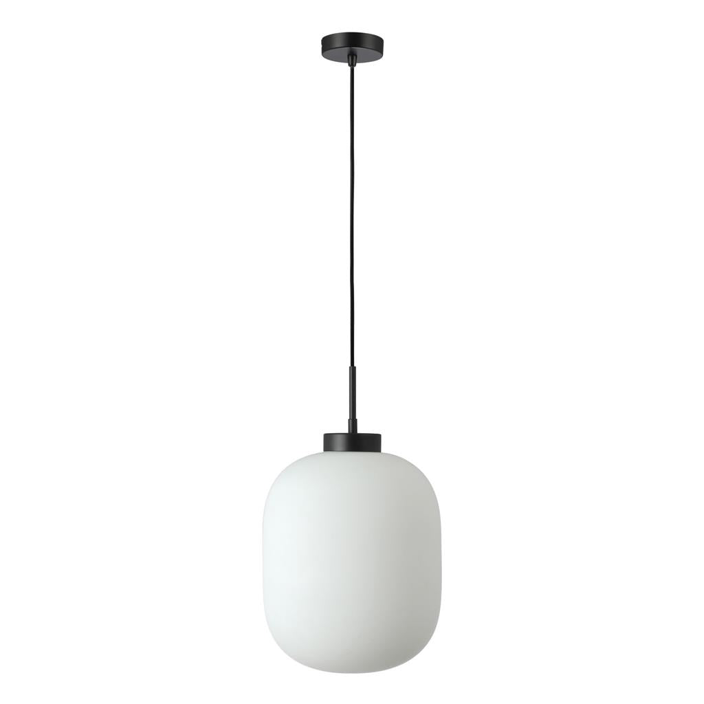 flaunt glass pendant 240v e27 black flaunt blk