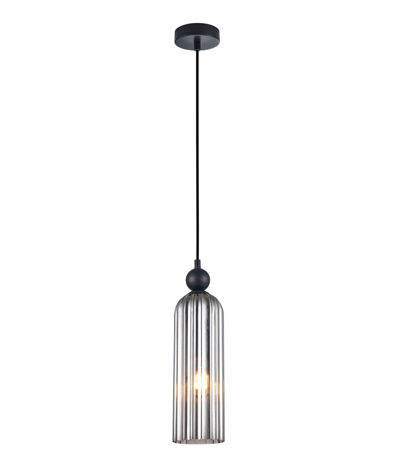 FLAUTA: Interior Round Top Cylinder Ribbed Pendant Lights