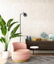 FLOTAR: Interior Cylinder Iron Shade with Antique Brass Highlight Floor Lamps