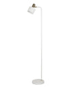 FLOTAR: Interior Cylinder Iron Shade with Antique Brass Highlight Floor Lamps