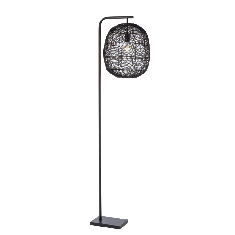 Rana 40 Natural, Brown or Black Rattan Floor Lamp