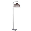 Frya White/Natural, Black/Brown or Black/Black Rattan Floor Lamp