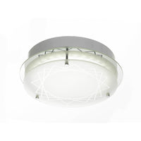 Thumbnail for Fosco Chrome & Frosted 20W Cool White LED Oyster Light