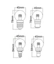 Fancy Round LED Filament Dimmable Frosted Globes (4W)