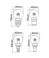 Thumbnail for Fancy Round LED Filament Dimmable Frosted Globes (4W)