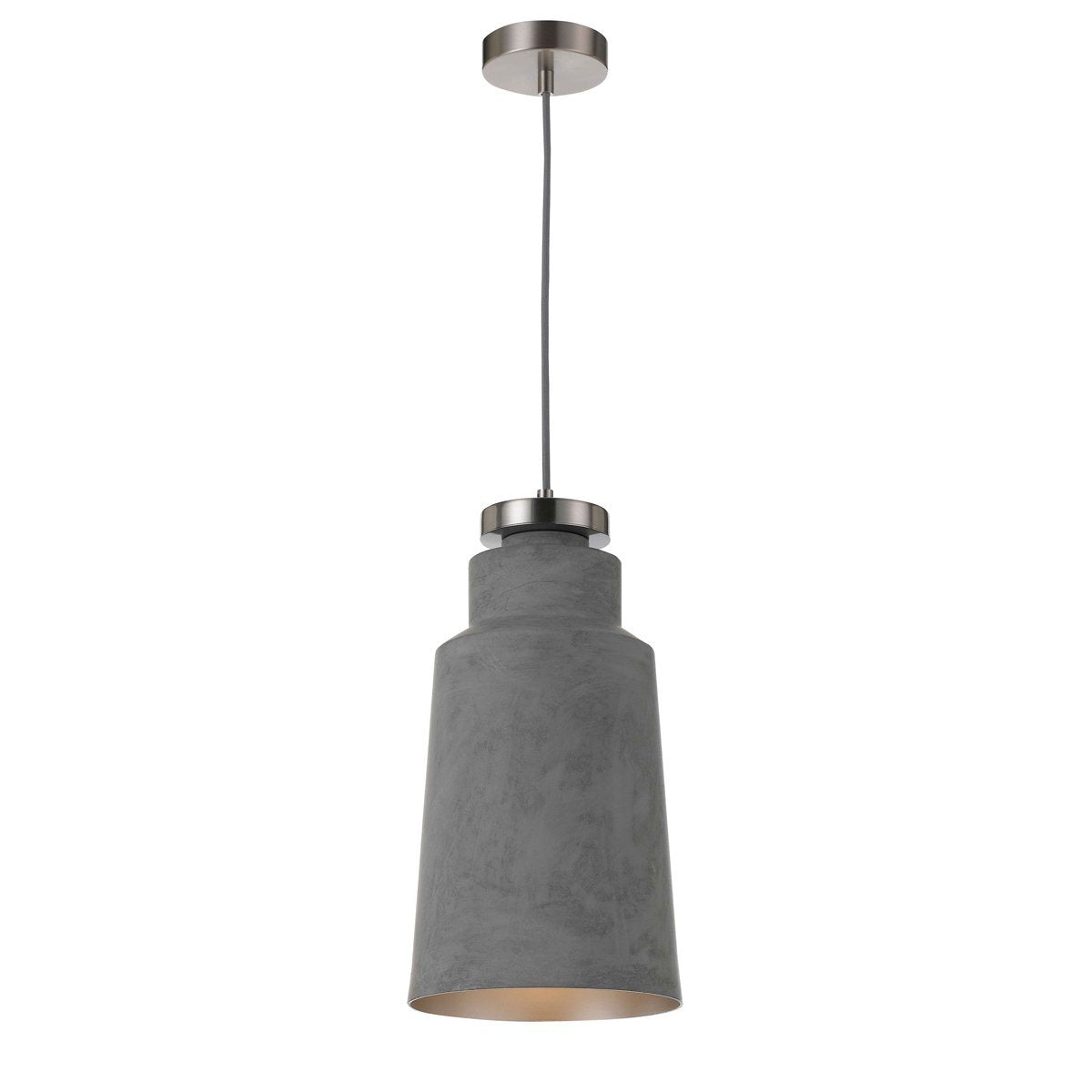 Fredi 200mm Pendant Light in Nickel & Grey