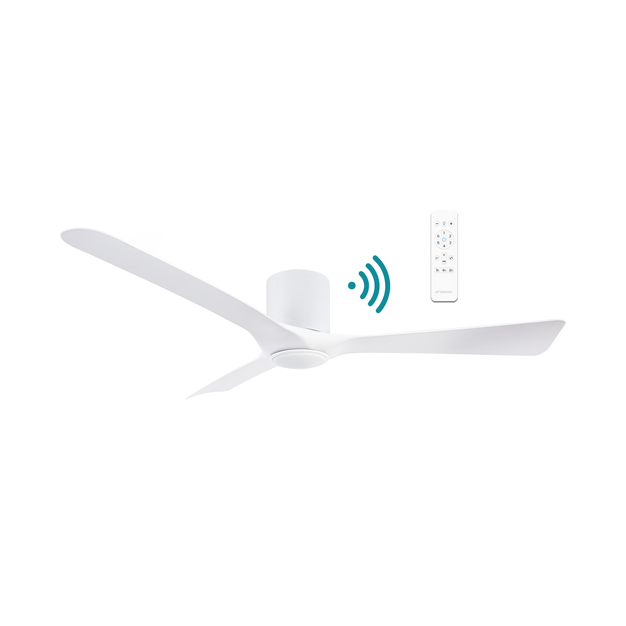 Fresno DC Close to Ceiling 3 ABS Blade 1320mm Hugger WIFI & Remote Control Ceiling Fan