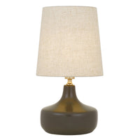 Thumbnail for Gabino Table Lamp in Olive with Oat Shade