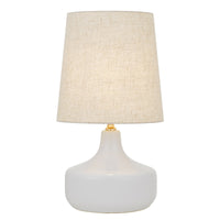 Thumbnail for Gabino Table Lamp in White with Ivory Shade