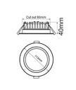 GALTRI: LED Dimmable Tri-CCT Fixed White Recessed Downlights