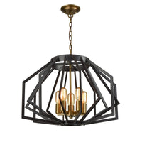 Thumbnail for Gamba 5 Light Pendant Light in Antique Brass and Oiled Bronze