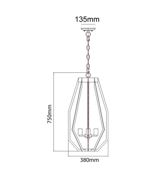 GAMBA 2 and 4 Pendant Light Dimensions