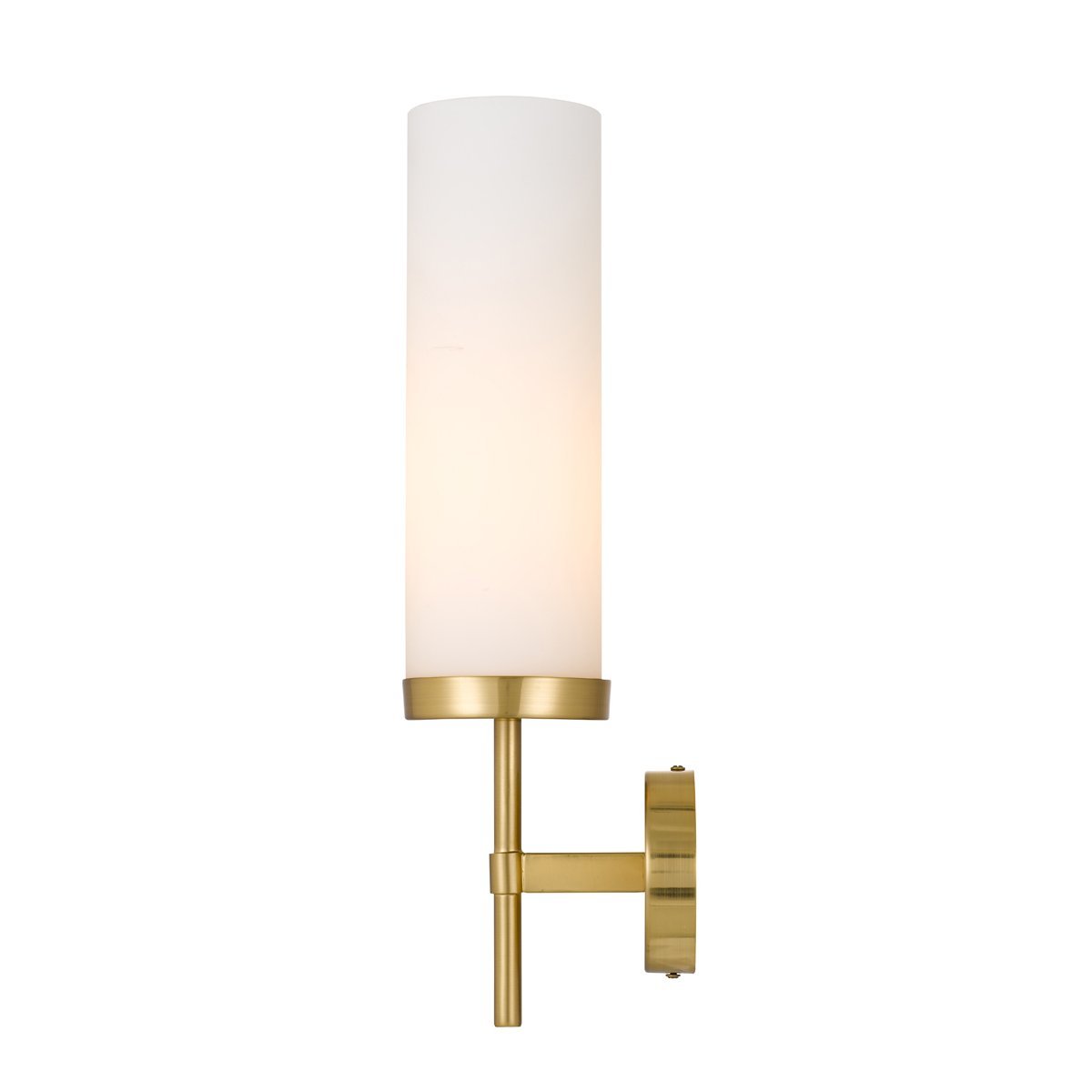 Garot 1 Light Wall Light in Antique Gold with Matt Opal Glass