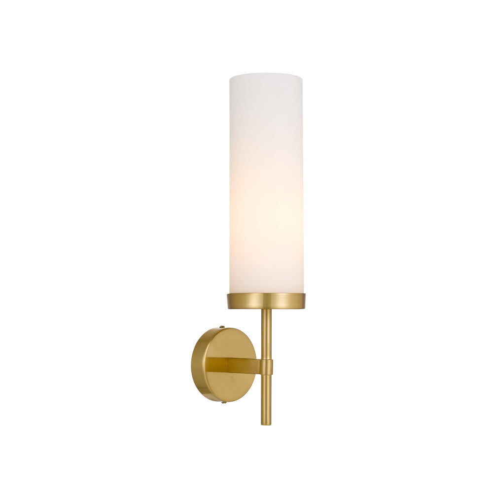 Garot Black or Antique Gold Wall Light with Opal or Clear Glass