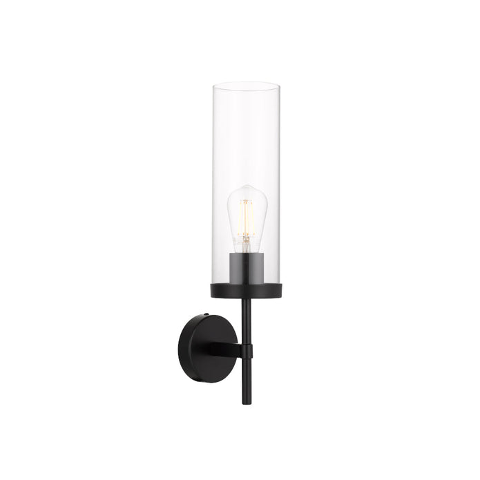 Garot Black or Antique Gold Wall Light with Opal or Clear Glass