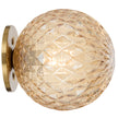 Gaston Antique Gold Wall Light with Choice of 6 Glass Colours and Textures