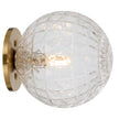 Gaston Antique Gold Wall Light with Choice of 6 Glass Colours and Textures
