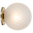 Gaston Antique Gold Wall Light with Choice of 6 Glass Colours and Textures