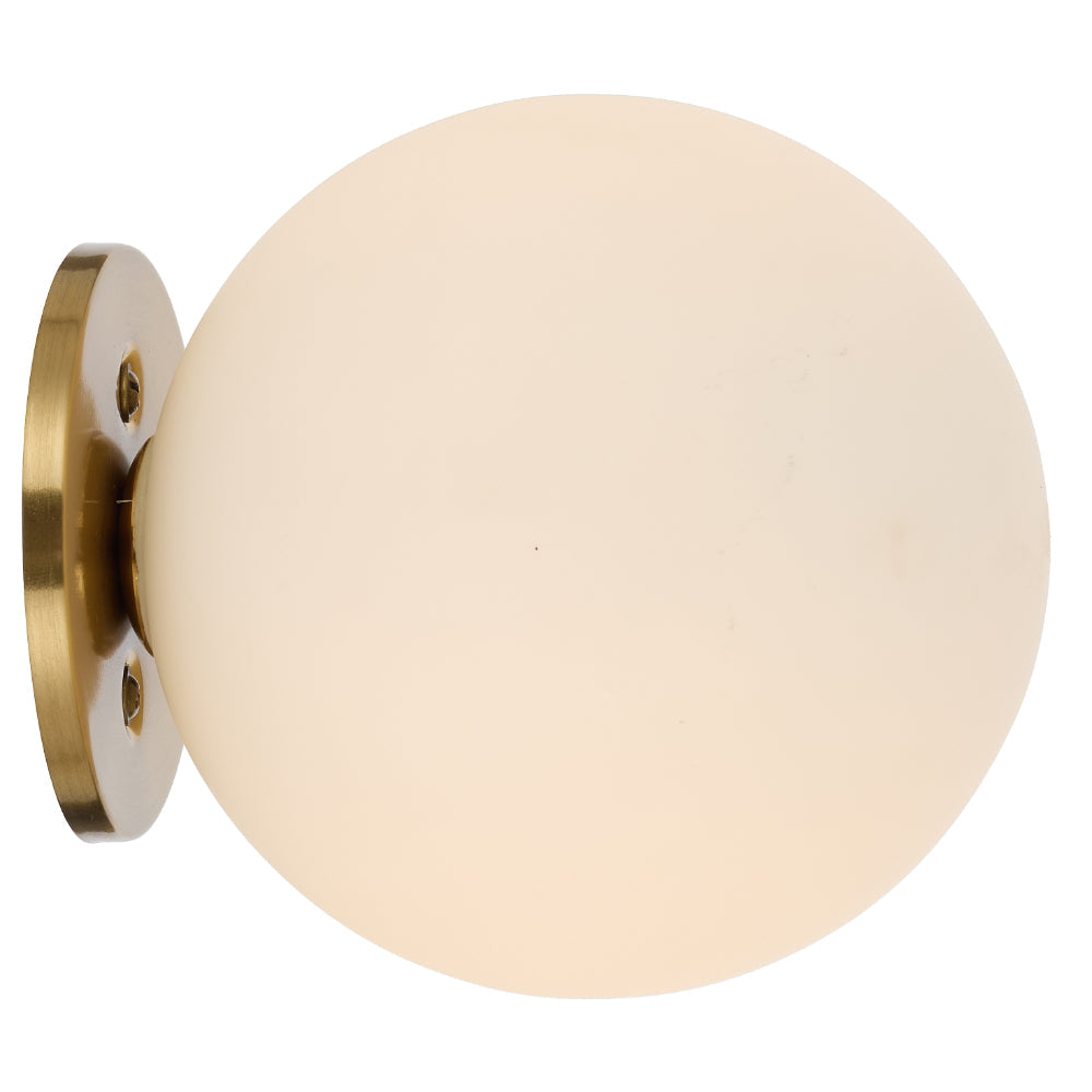 Gaston Antique Gold Wall Light with Choice of 6 Glass Colours and Textures