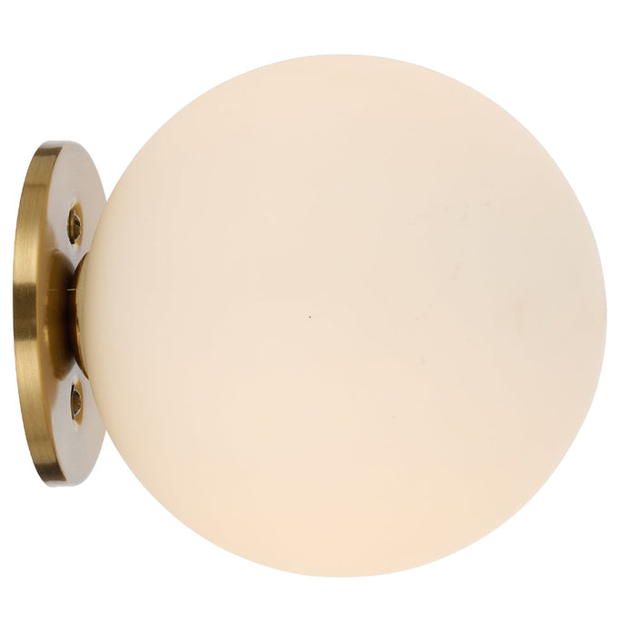 Gaston Antique Gold Wall Light with Choice of 6 Glass Colours and Textures