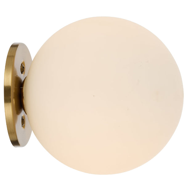 Gaston Antique Gold Wall Light with Choice of 6 Glass Colours and Textures