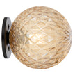 Gaston Black Wall Light with Choice of 6 Glass Colours and Textures