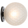 Gaston Black Wall Light with Choice of 6 Glass Colours and Textures