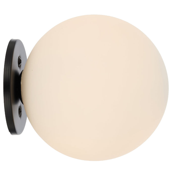 Gaston Black Wall Light with Choice of 6 Glass Colours and Textures