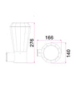 GEB: Exterior LED Dark Grey Tapered Surface Mounted Wall Light IP54